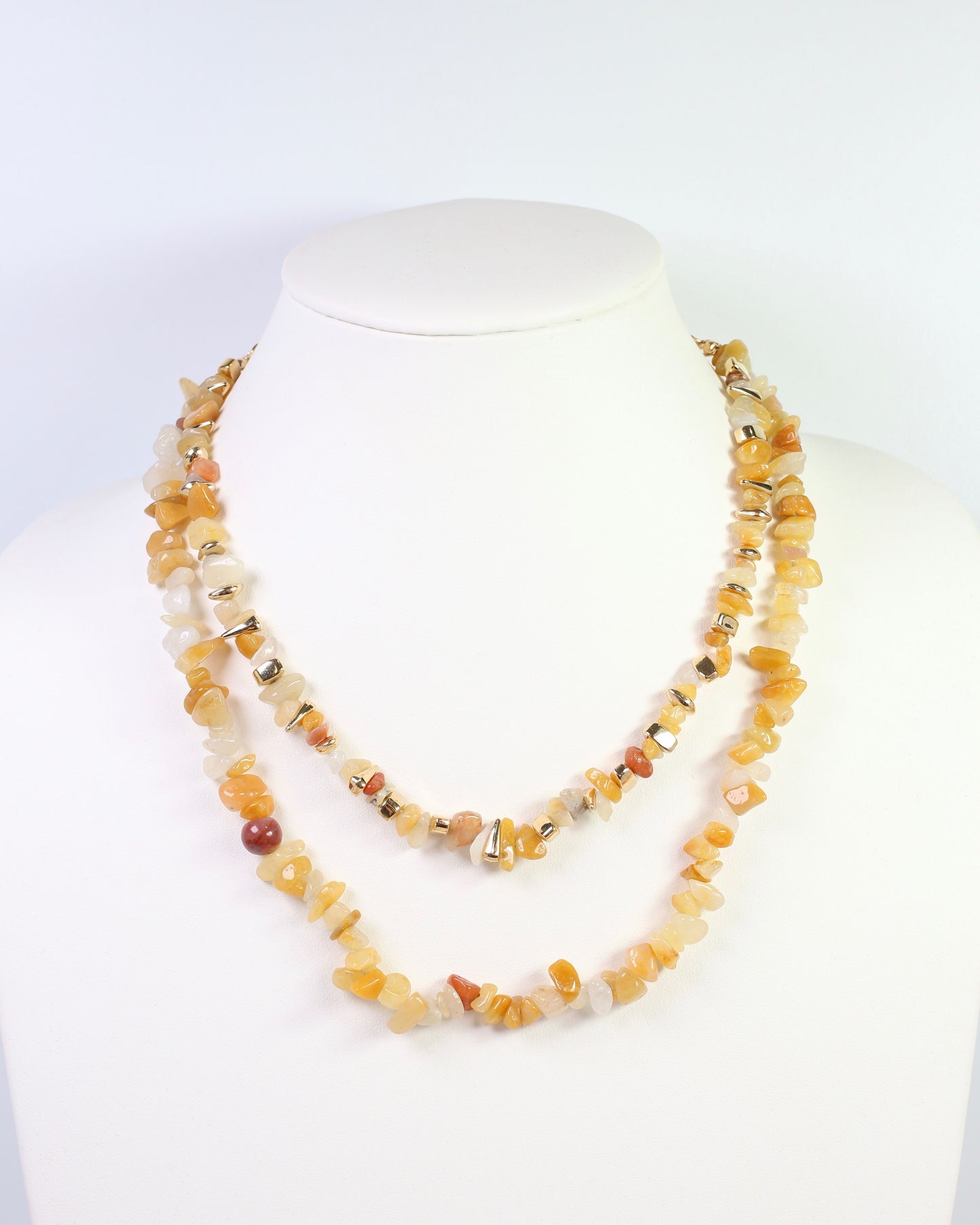 Eastpointe Beaded Layered Necklace Natural