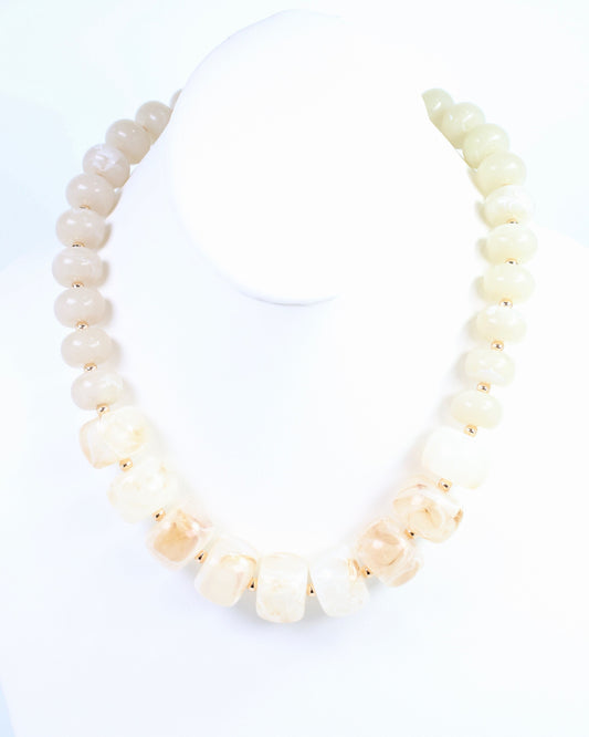 Milford Chunky Bead Necklace Natural