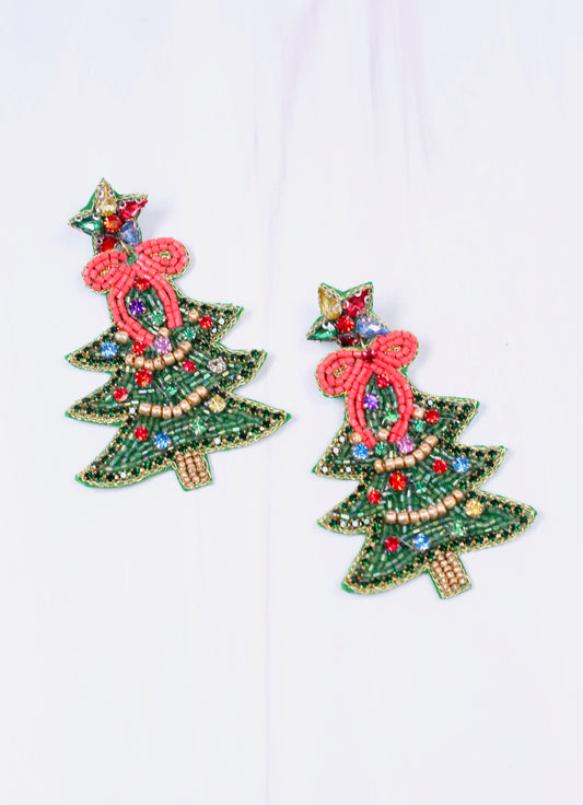 Trim the Tree Earring GREEN