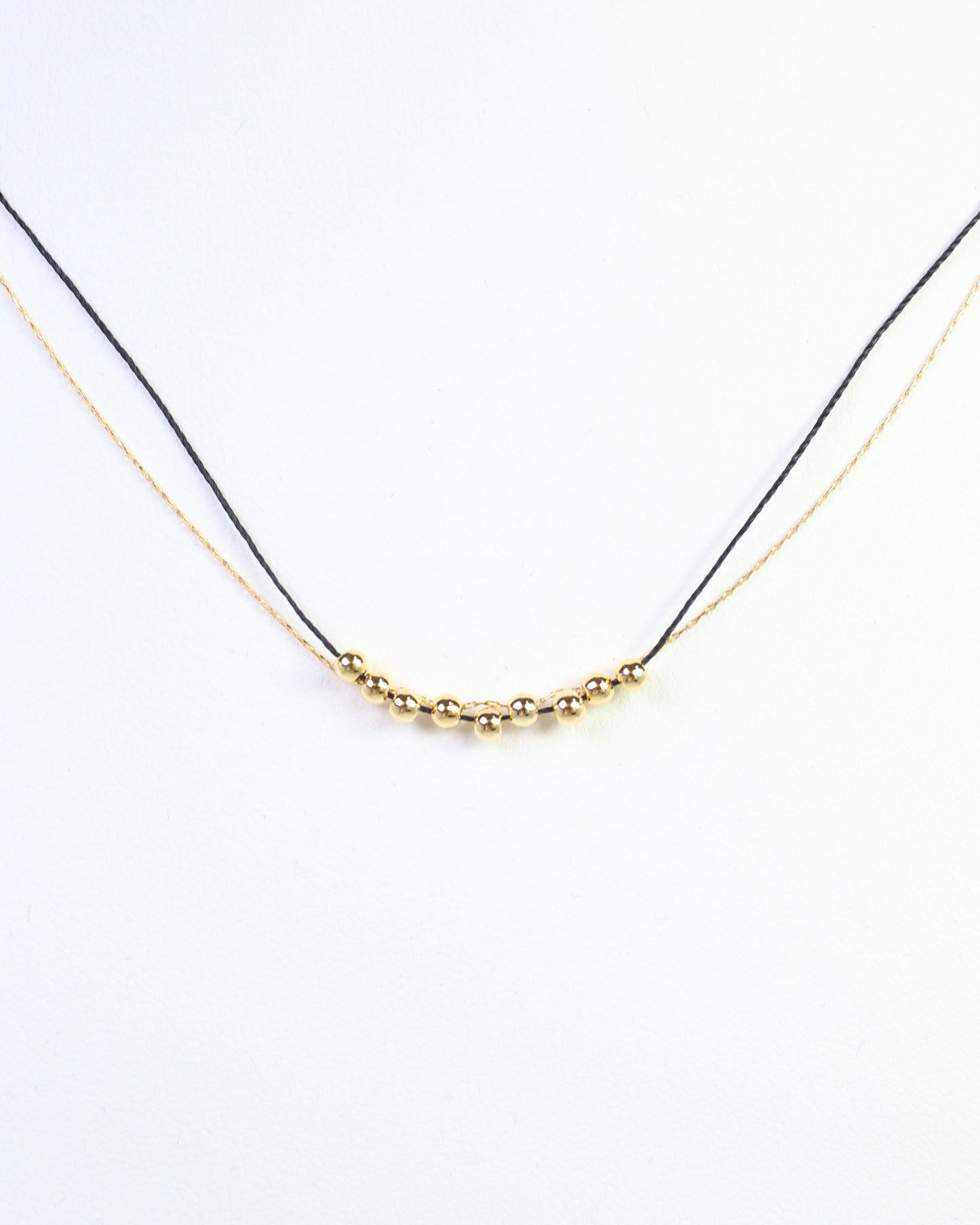 Odette Mini Cord Necklace Black