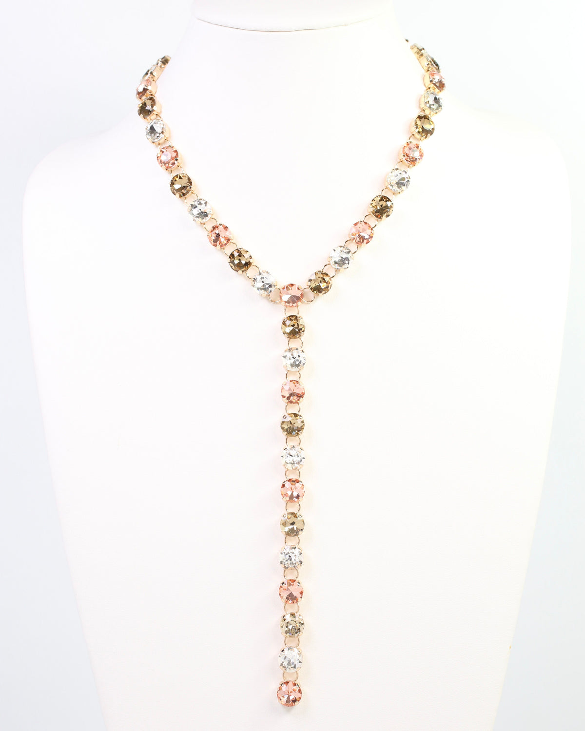Andrea Rhinestone Y Necklace TPZ LT MUL