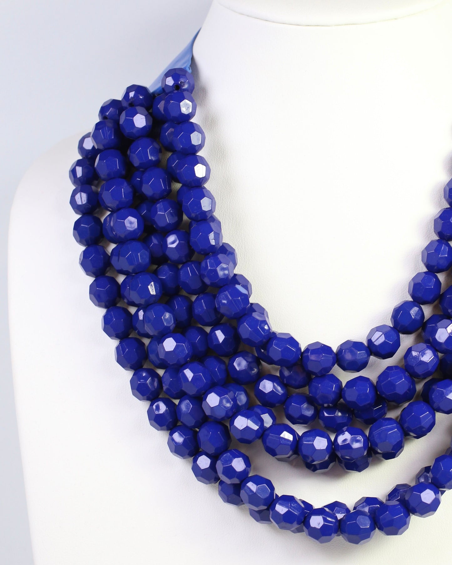 Cadence Layered Beaded Necklace Royal Blue