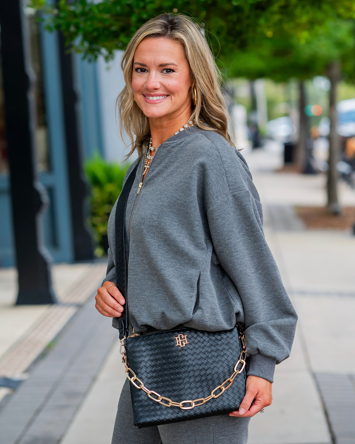Ariana Crossbody Woven Black