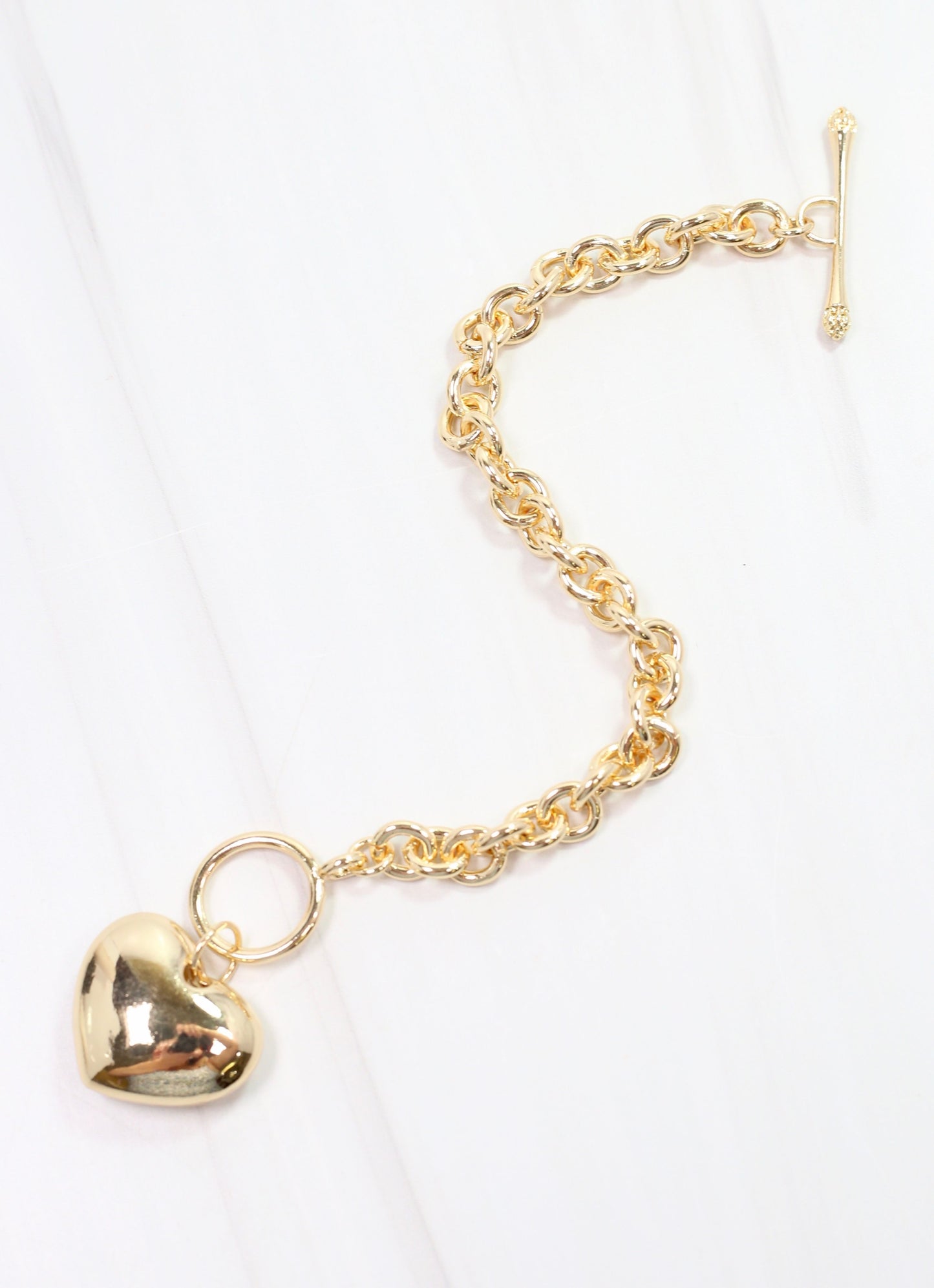 Huston Heart Bracelet Gold