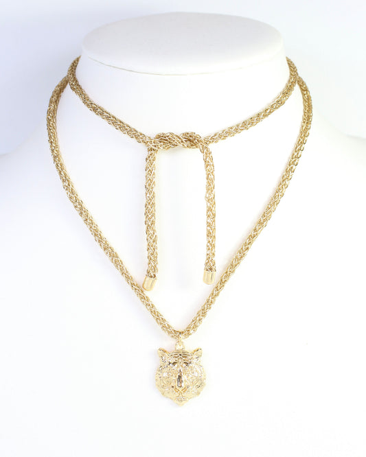 Corie cord Necklace Tiger Gold