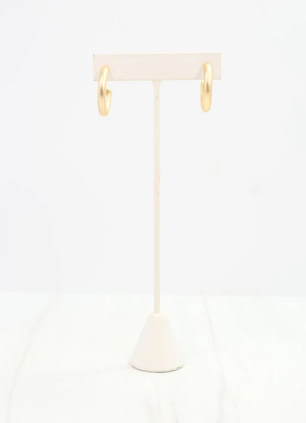 Isaacs Hoop Earring MATTE GOLD