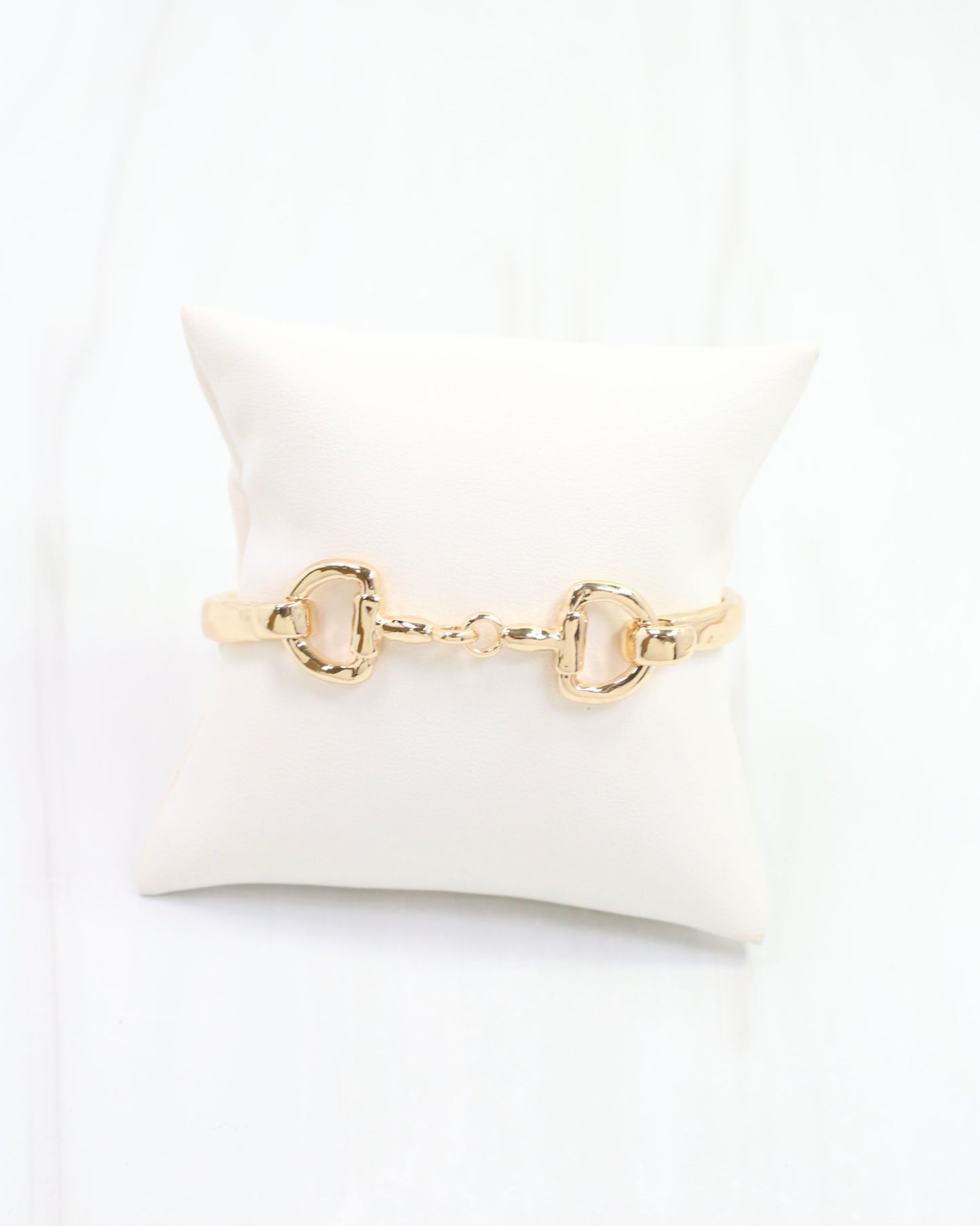 Edith Horsebit Spring Cuff Bracelet Gold