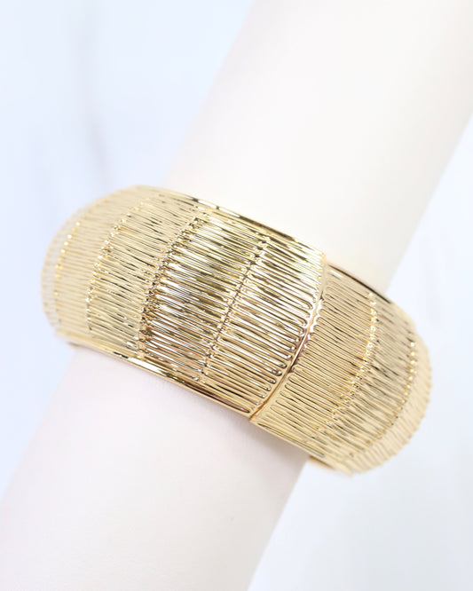 Coney Island Woven Hinged Bracelet Gold