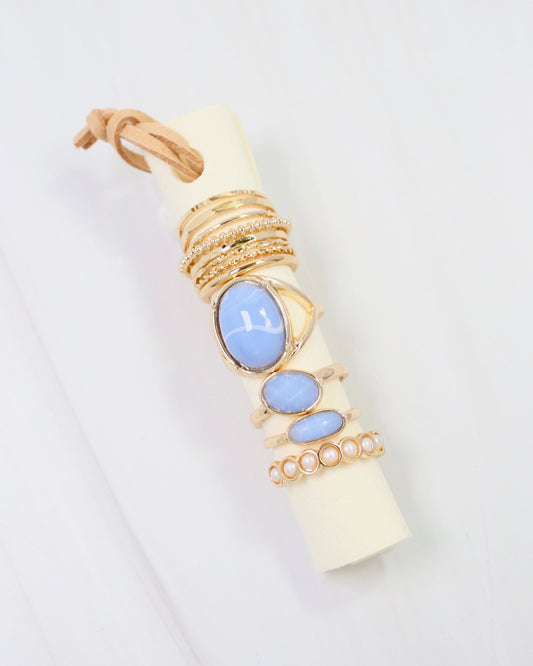 Faribault 12 Piece Ring Set Blue