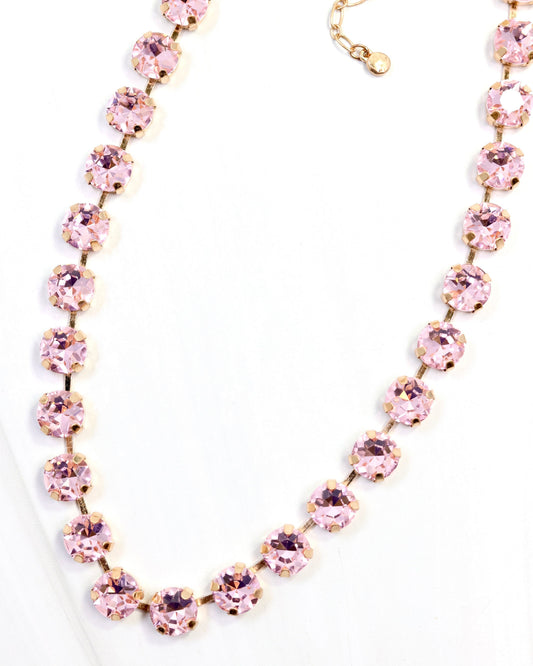 Andi Rhinestone Necklace Pink