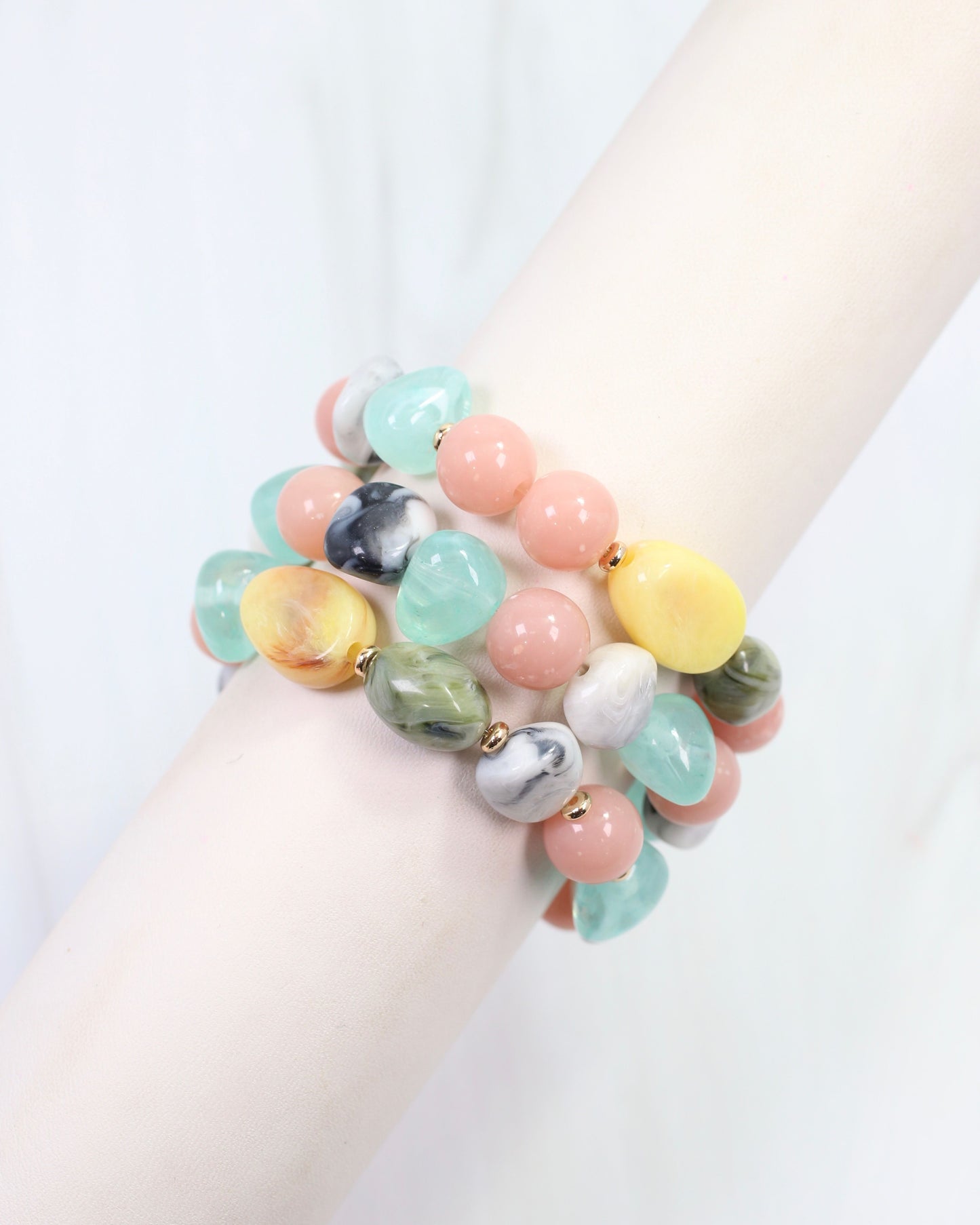 Rockville Beaded Bracelet Set Light Multi