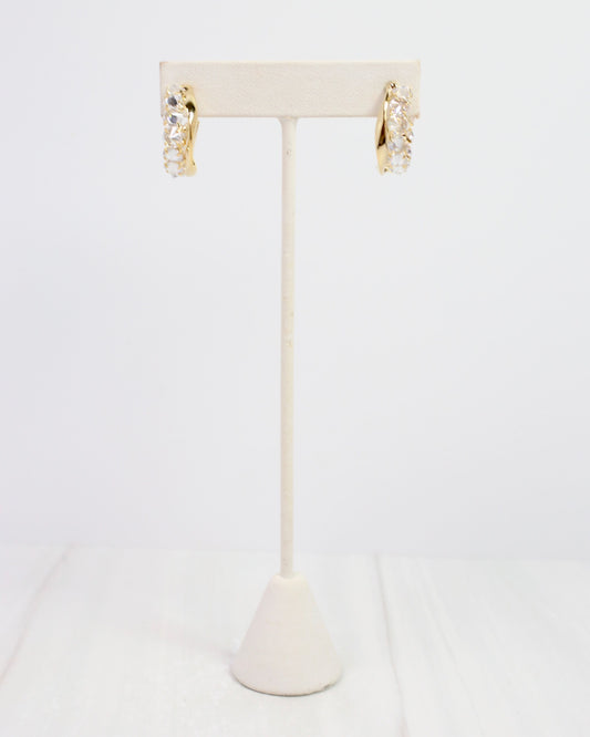 Paris Gold and CZ Hoop Gold