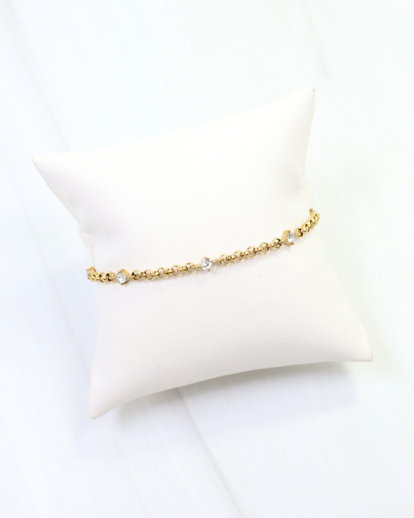Danae CZ Chain Bracelet WP Gold