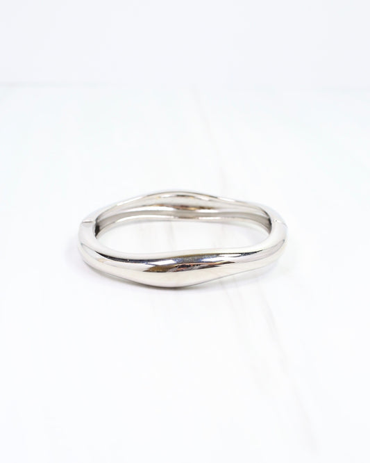 Bimberi Hinged Bangle Bracelet Silver