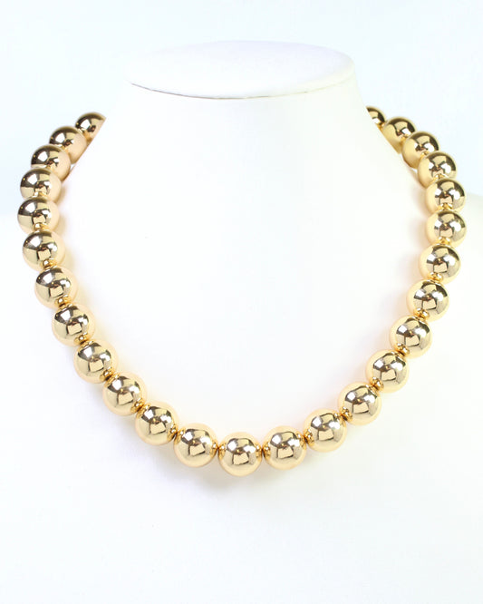 Bimini Large Bead Necklace Gold