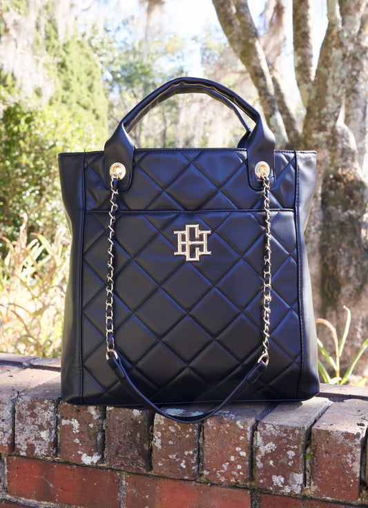 Kinzley Tote BLACK QUILTED LD