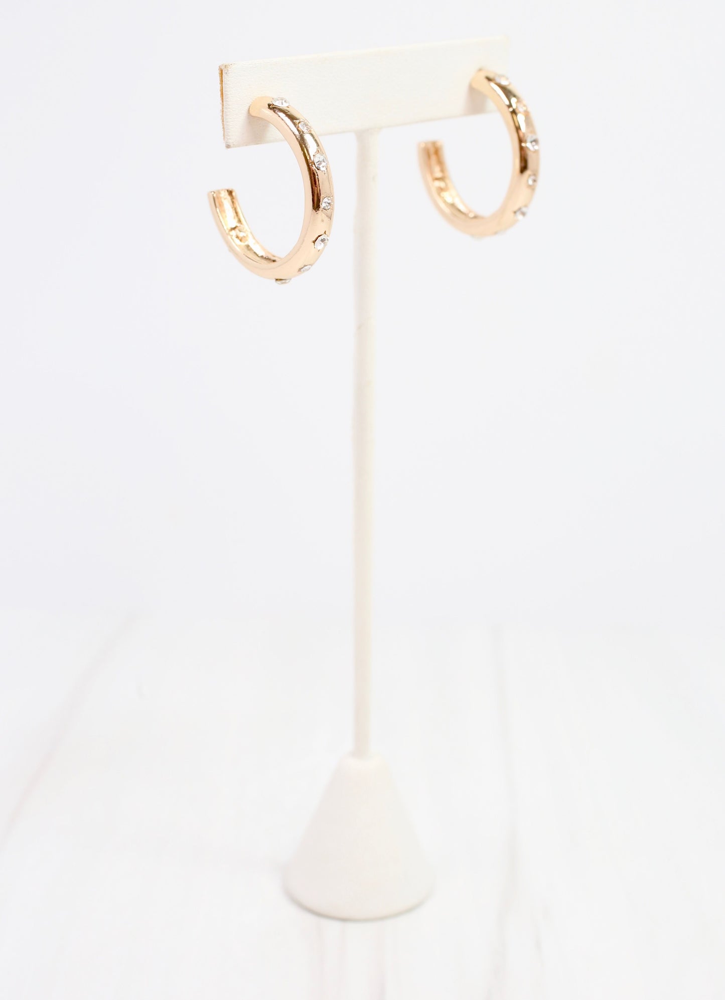 Wynne CZ Hoop Earring Gold