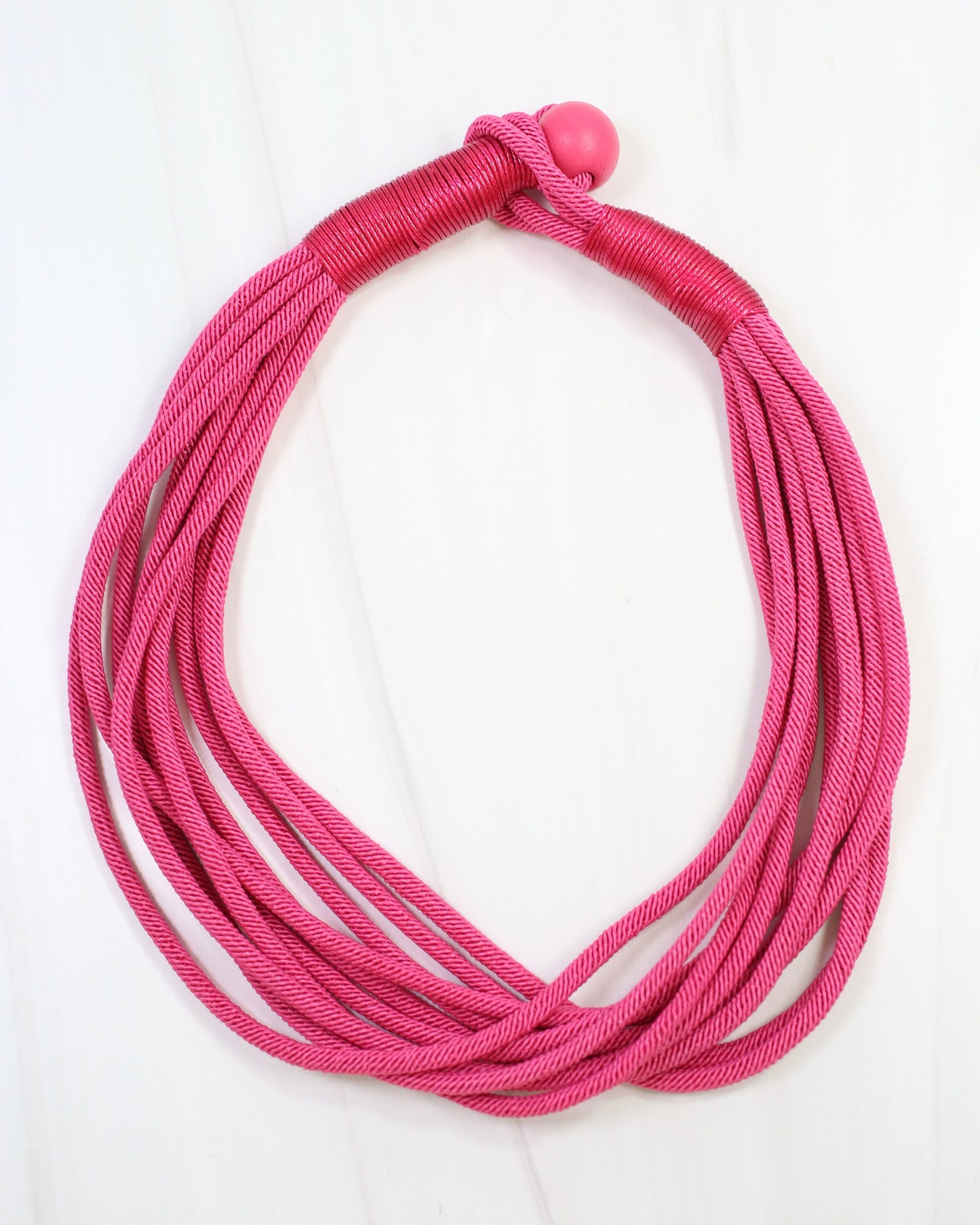 Cranston Cord Necklace Fuchsia