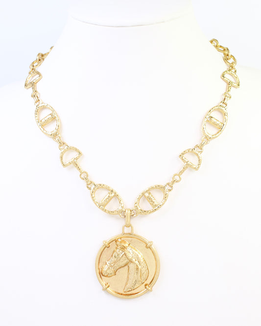 Hayward Horse Medallion Pendant Necklace WRVG