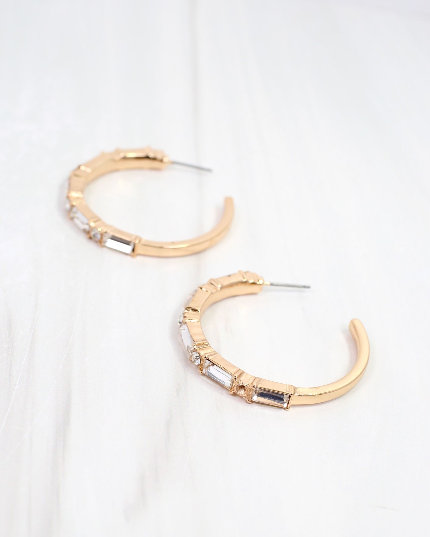 Marley CZ Hoop Earring Gold