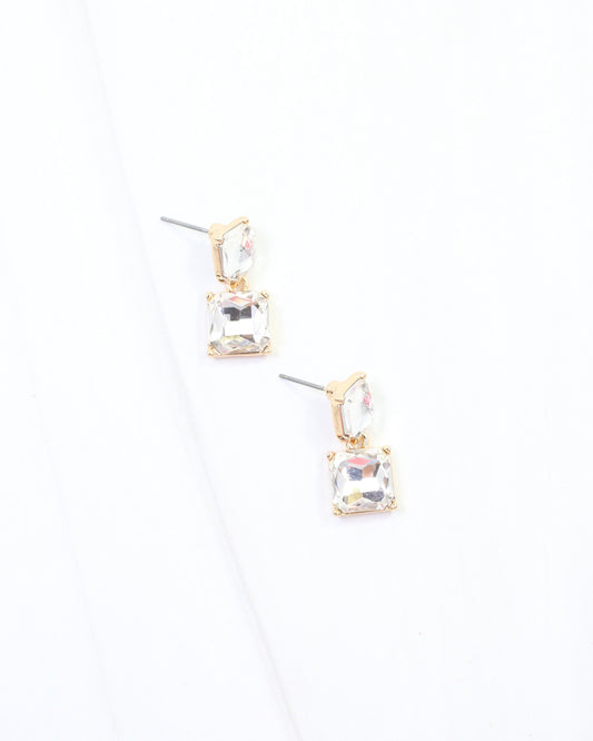 Dupree Crystal Drop Earring Clear