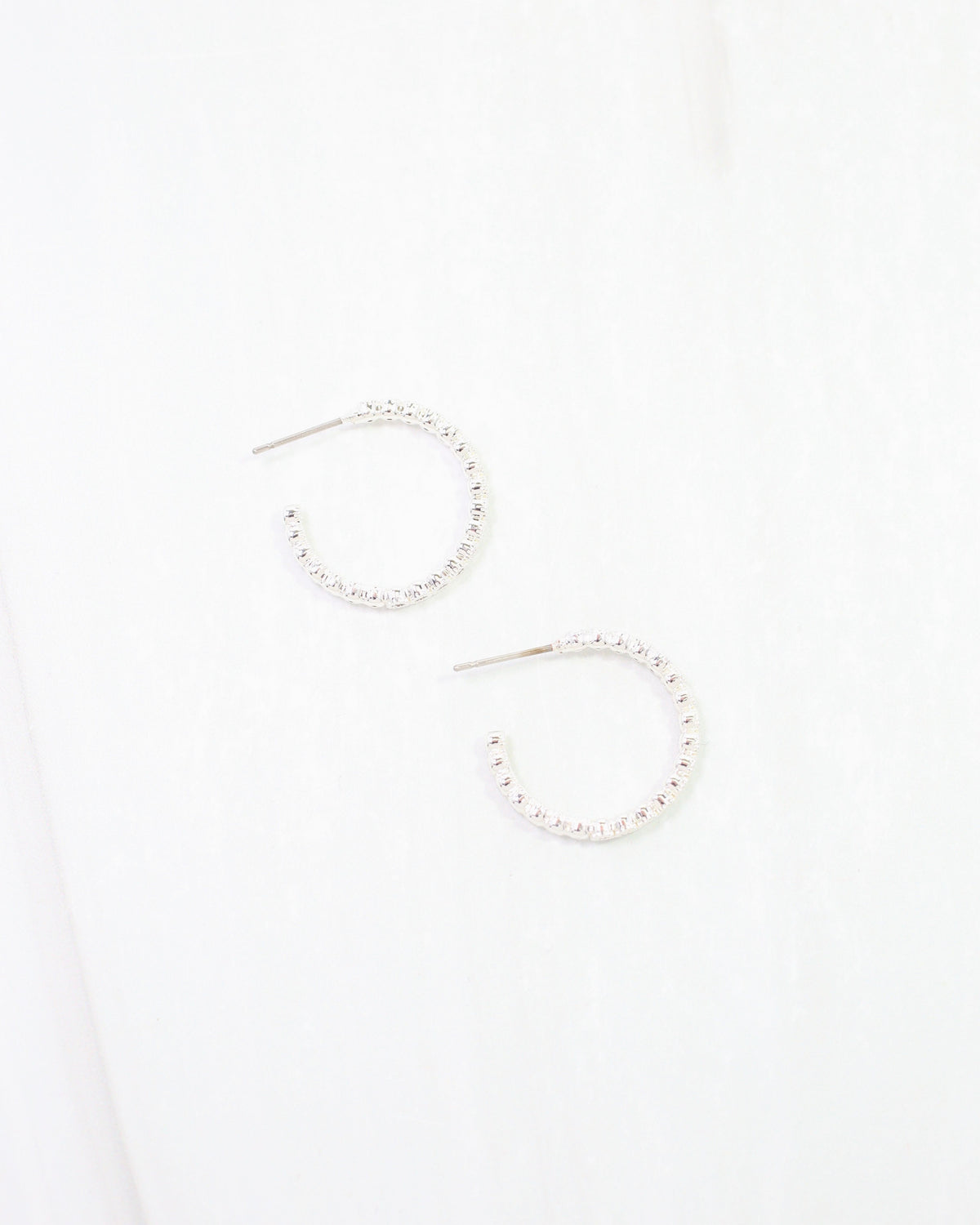 James CZ Pave Hoop Earring WR Silver