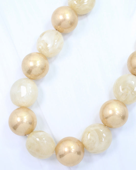 Dennis Beaded Necklace Natural