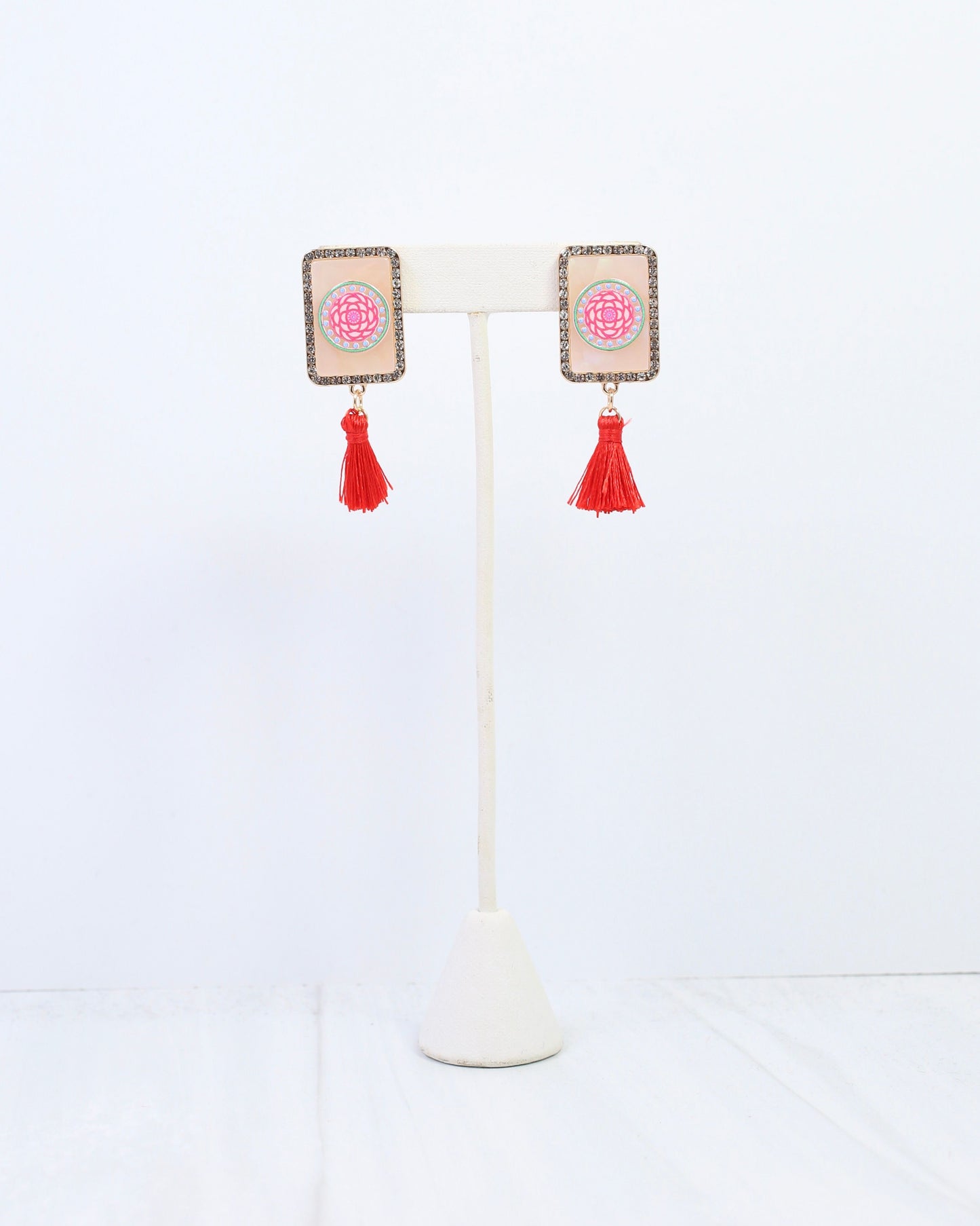 Rack Em Earring Red
