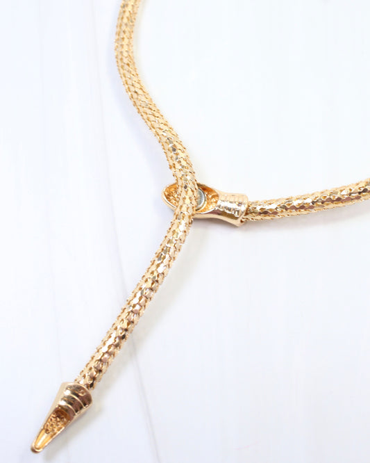 New Platz Snake Necklace Gold