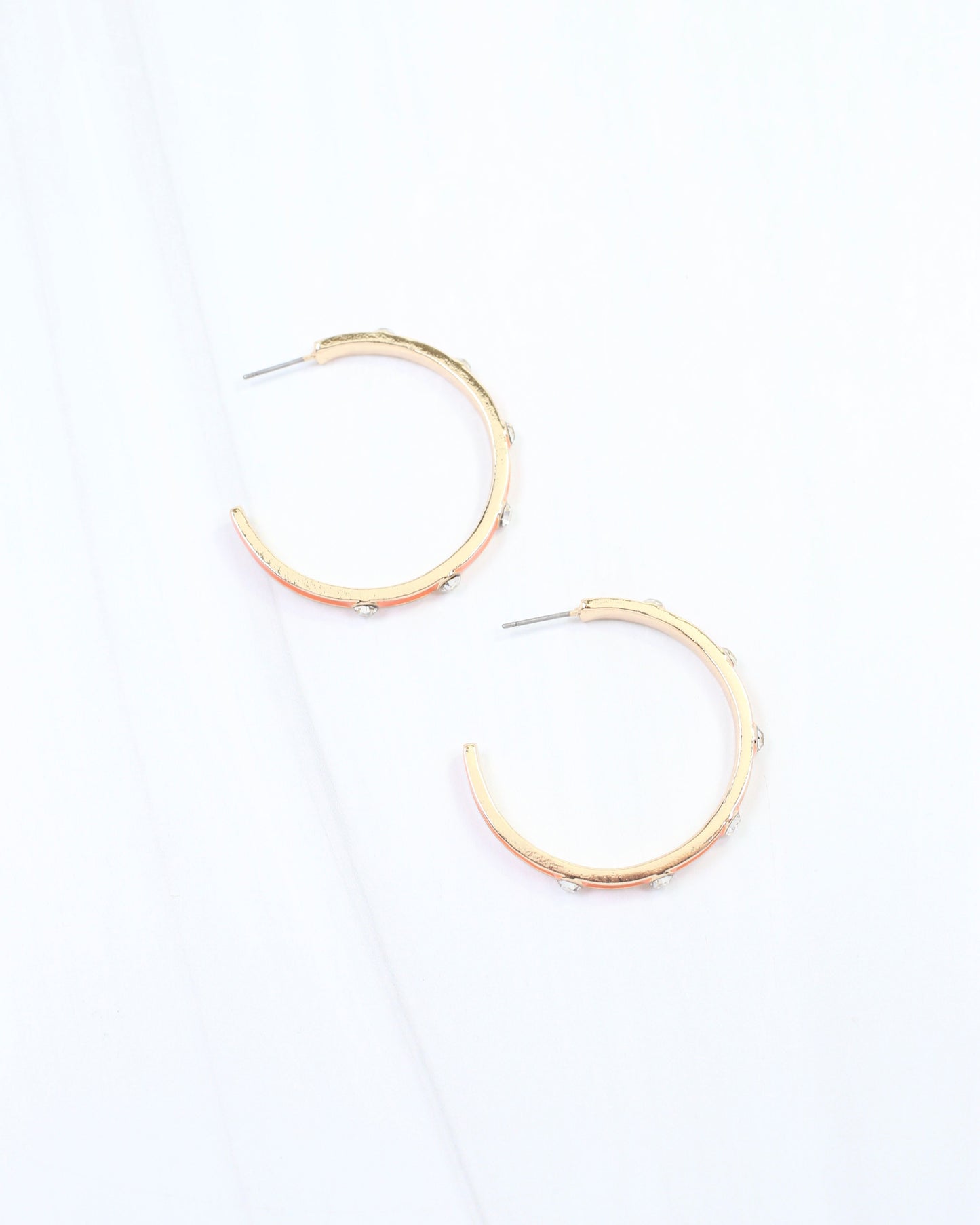 Bramwell Enamel Hoop Earring Orange
