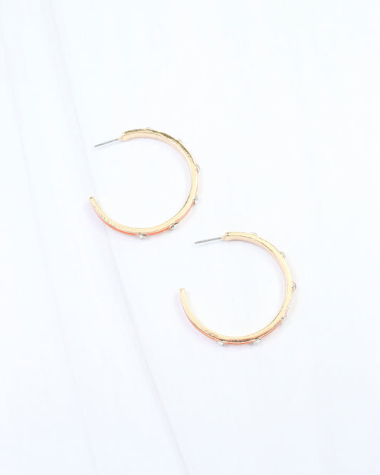 Bramwell Enamel Hoop Earring Orange