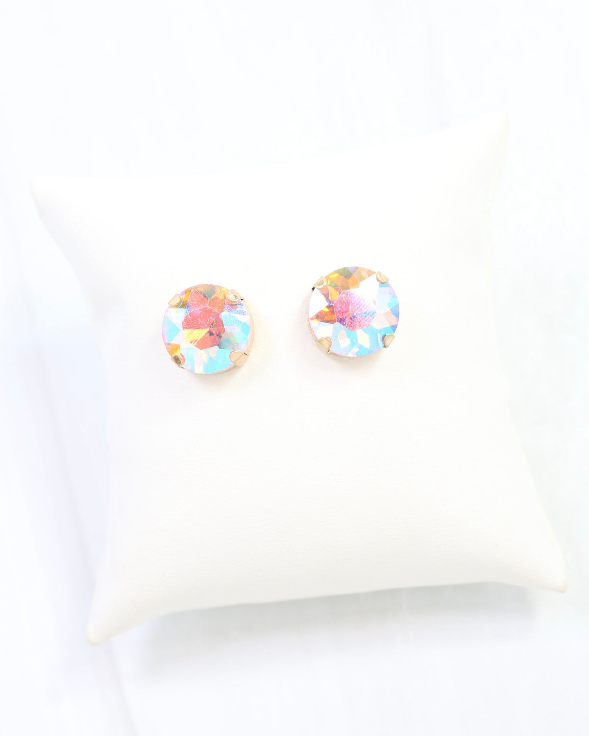 Andi Large Rhinestone Stud Earring Clear AB