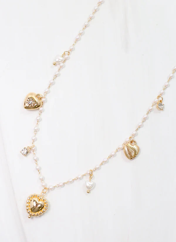 Dimitri Charm Necklace Pearl