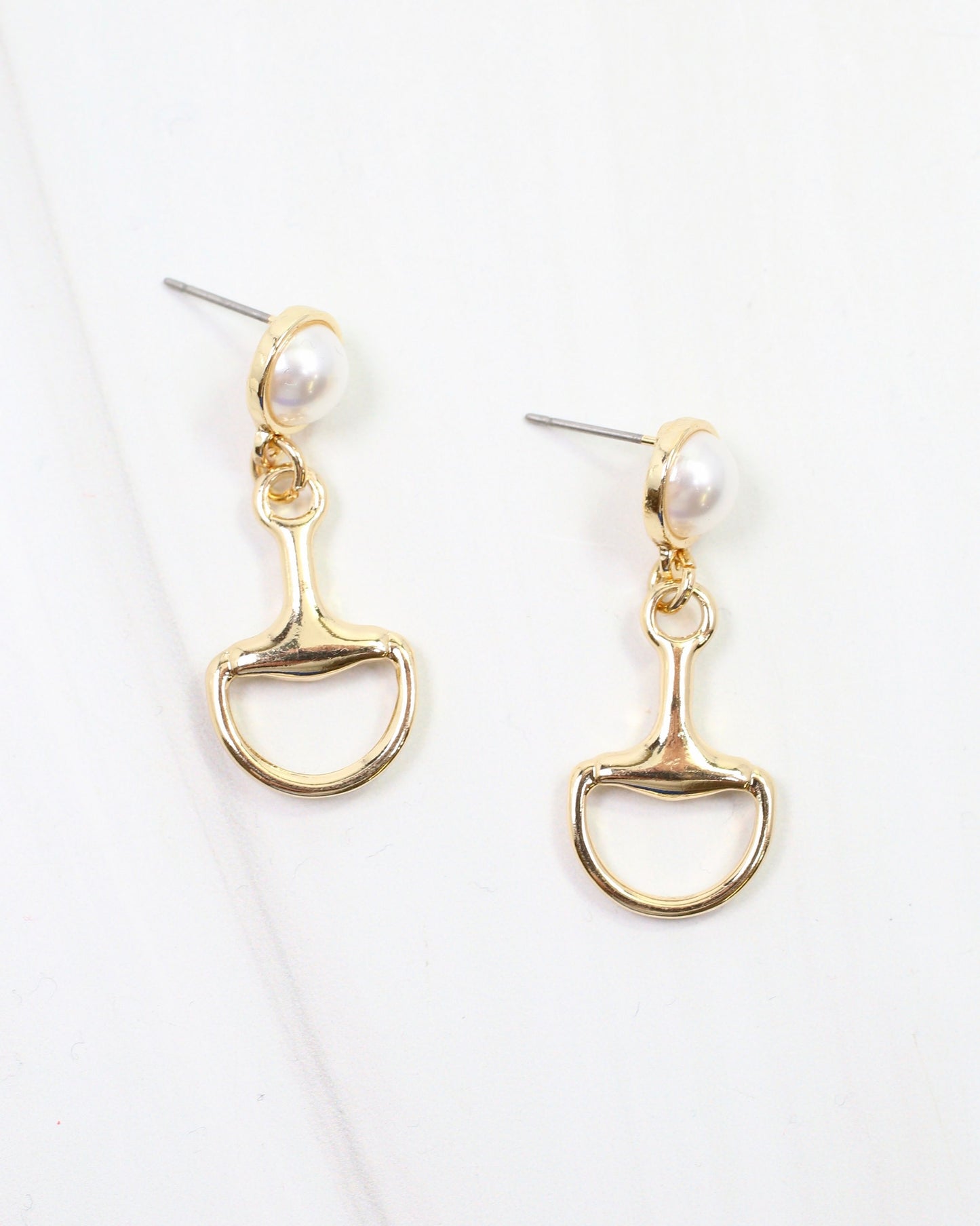 Davis Horsebit Earring Gold