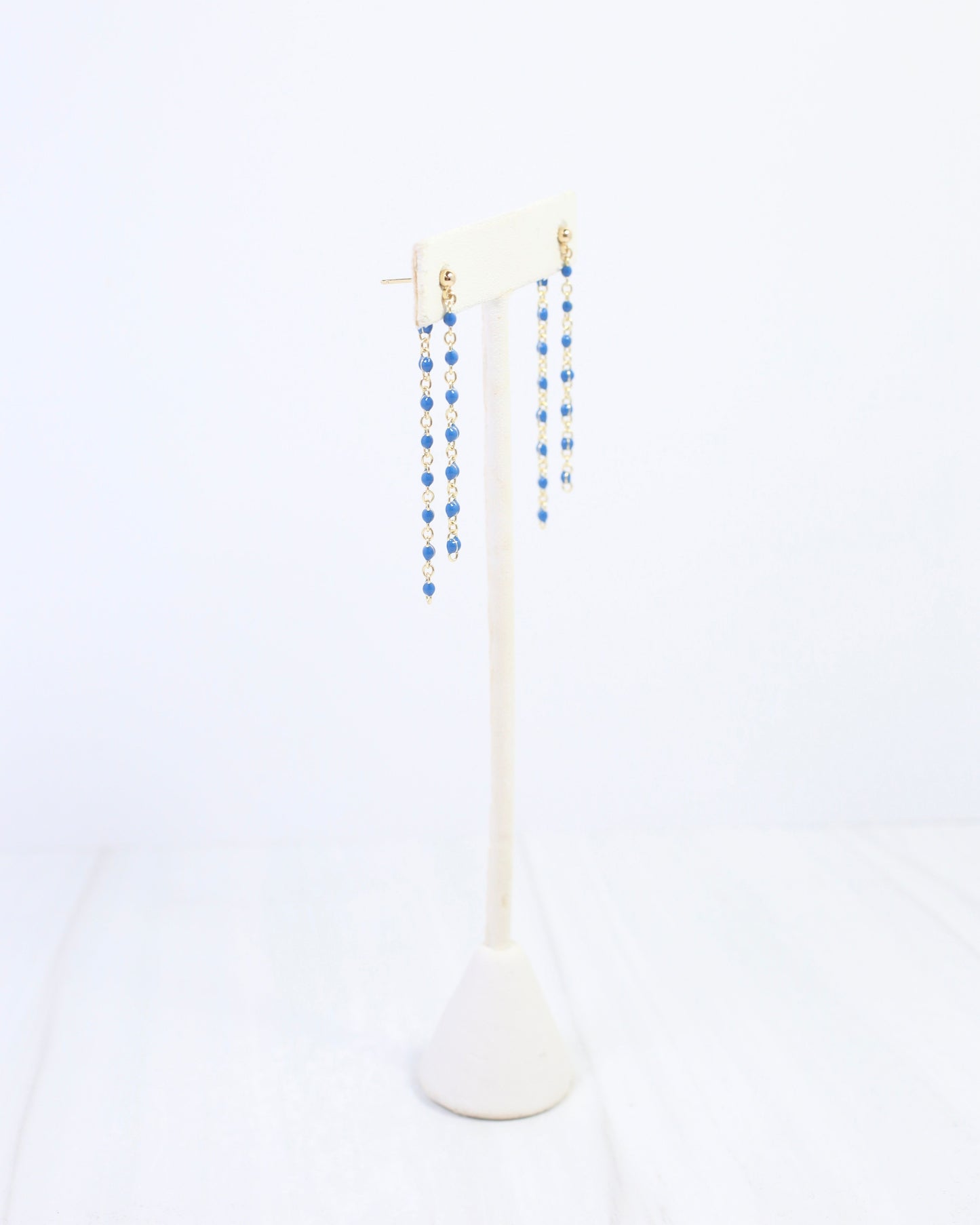 LuLu Chain Drop Earring Navy