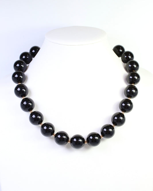 Megan Beaded Necklace Black