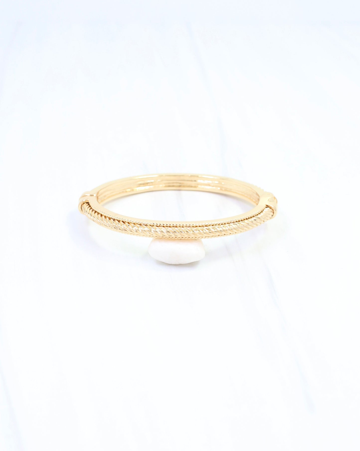 Mina Cable Bangle Bracelet Gold
