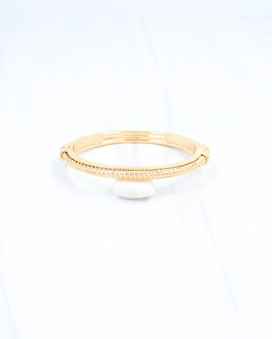 Mina Cable Bangle Bracelet Gold