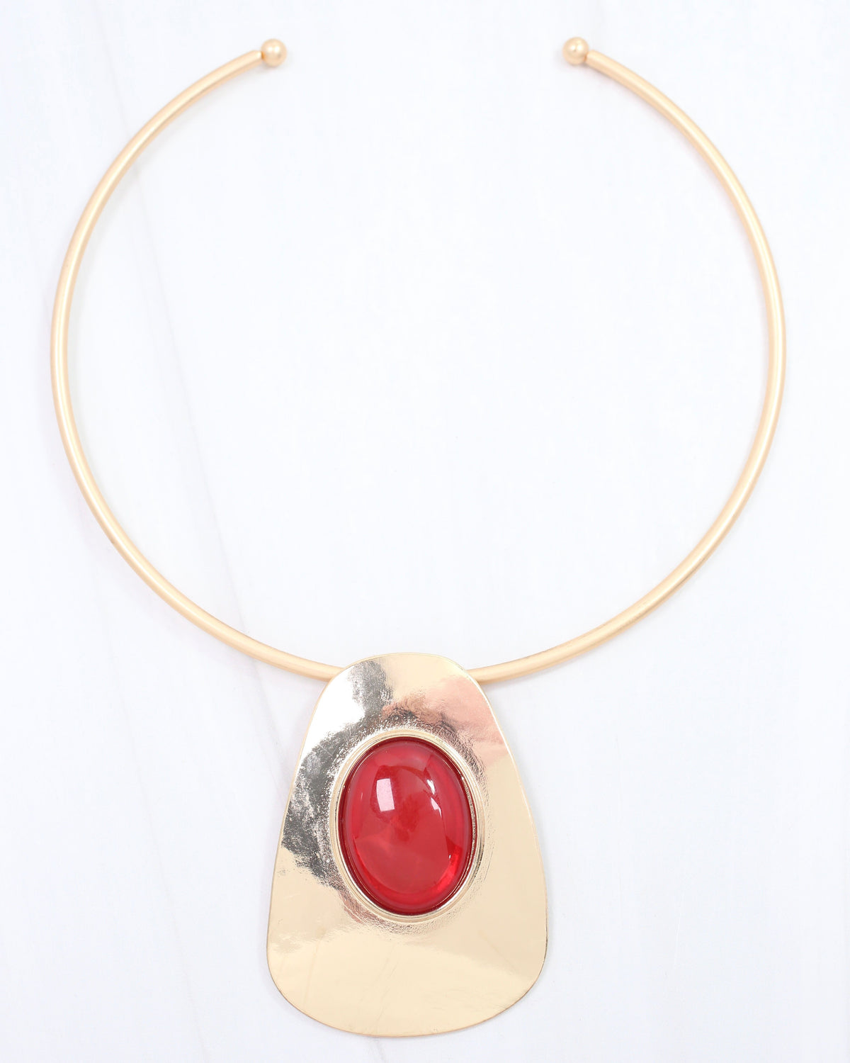 Constance Choker Necklace Dark Red