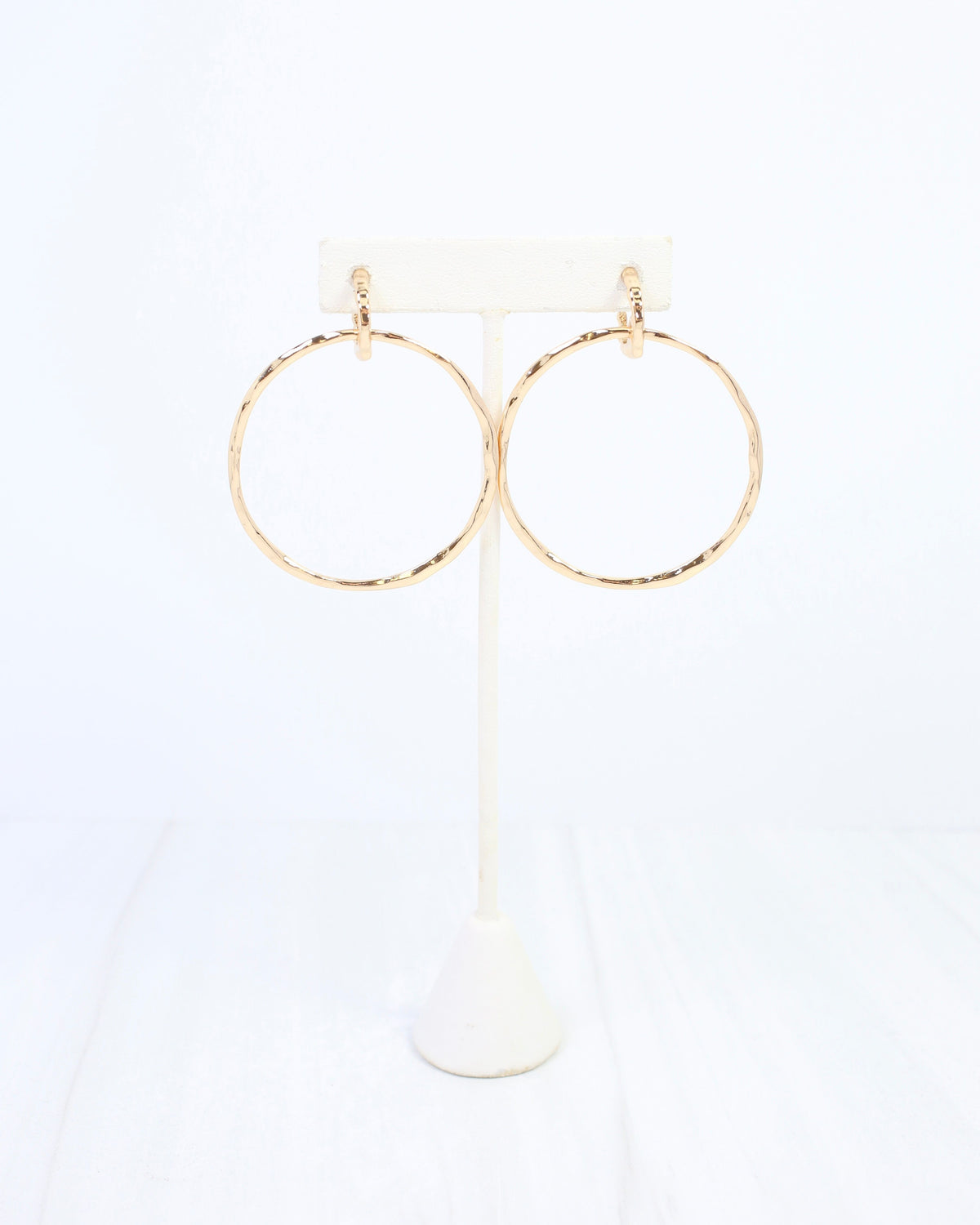 Lydia Hammered Hoop Earring Gold