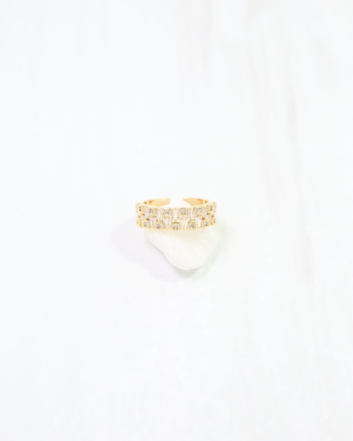 Priscila CZ Cube Ring WR Gold
