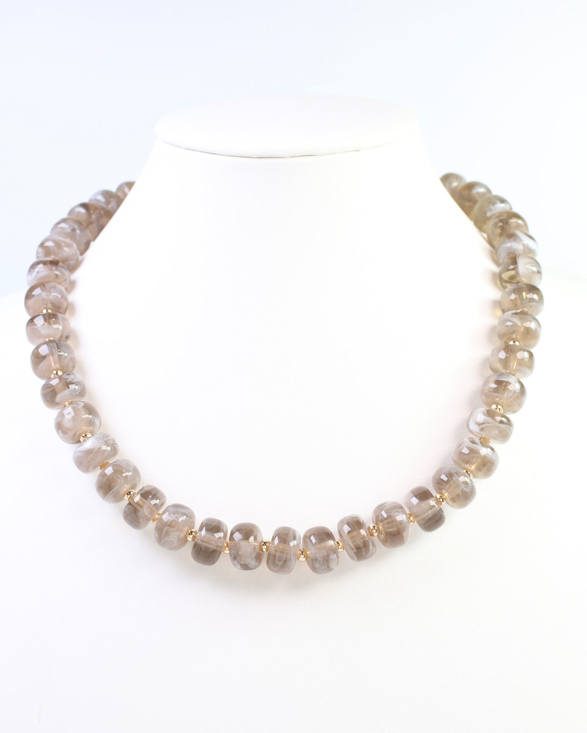 Tanner Beaded Necklace Gray