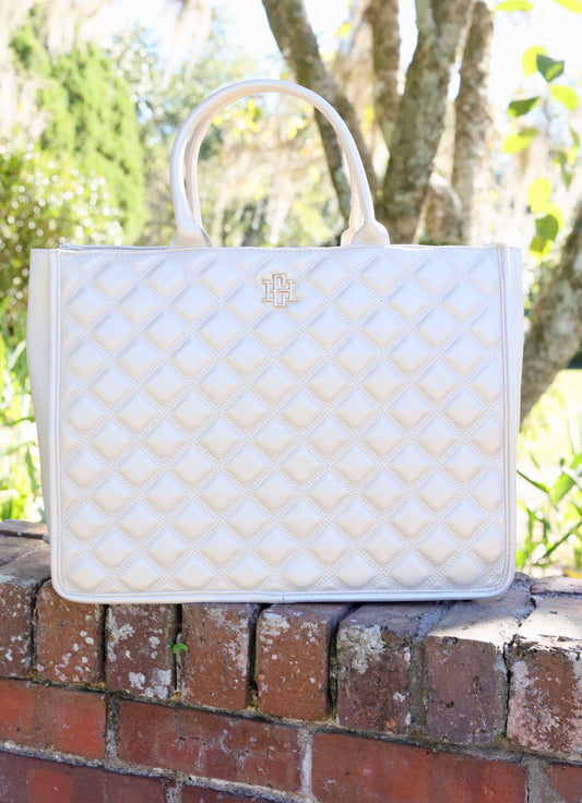 Niall Tote Pearl Quilted DQ