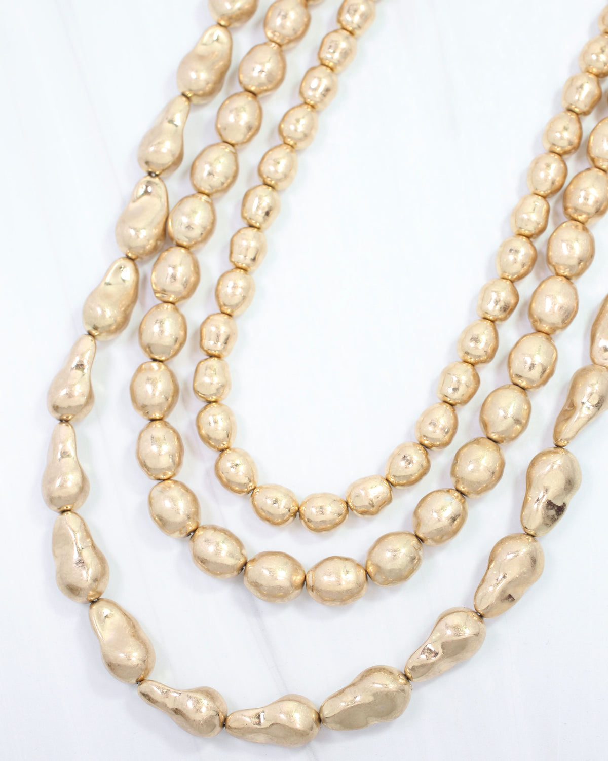 Ainsworth Beaded Necklace Worn Gold
