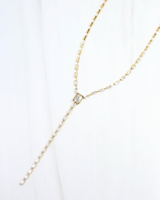 Cosette Crystal Y Necklace WP Gold
