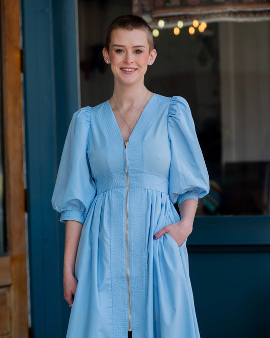 Marlowe Solid ¾ Sleeve Midi Dress