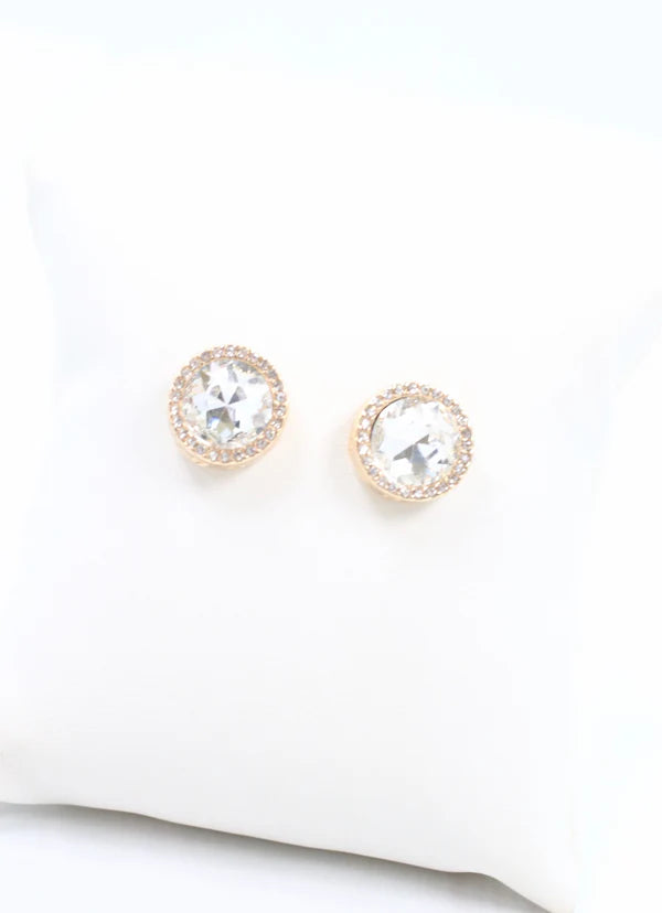 Carlos Crystal Stud Earring CLEAR