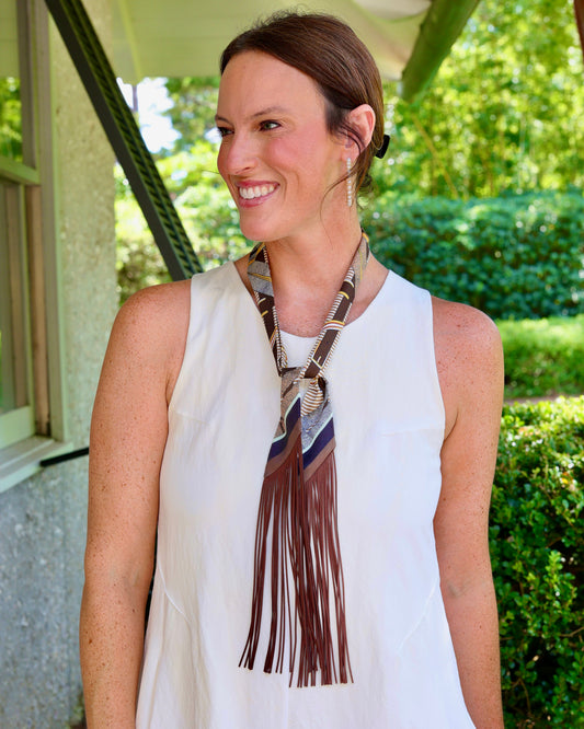 Cambridge Tassel Scarf Chocolate