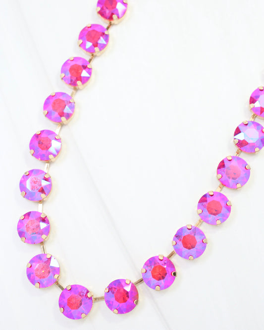 Fairchild Rhinestone Necklace Pink AB