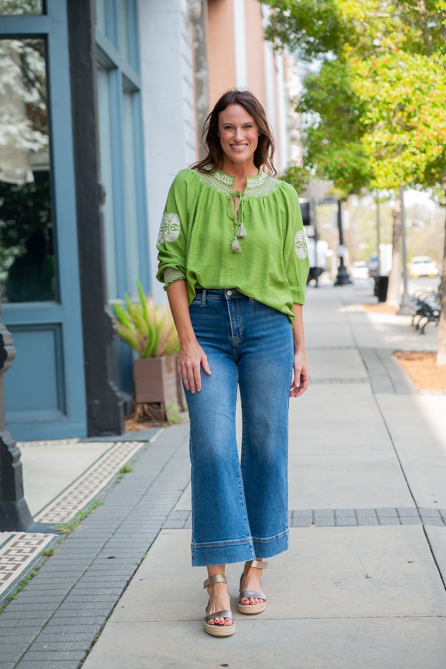 Moulton Boho Embroidered Long Sleeve Blouse